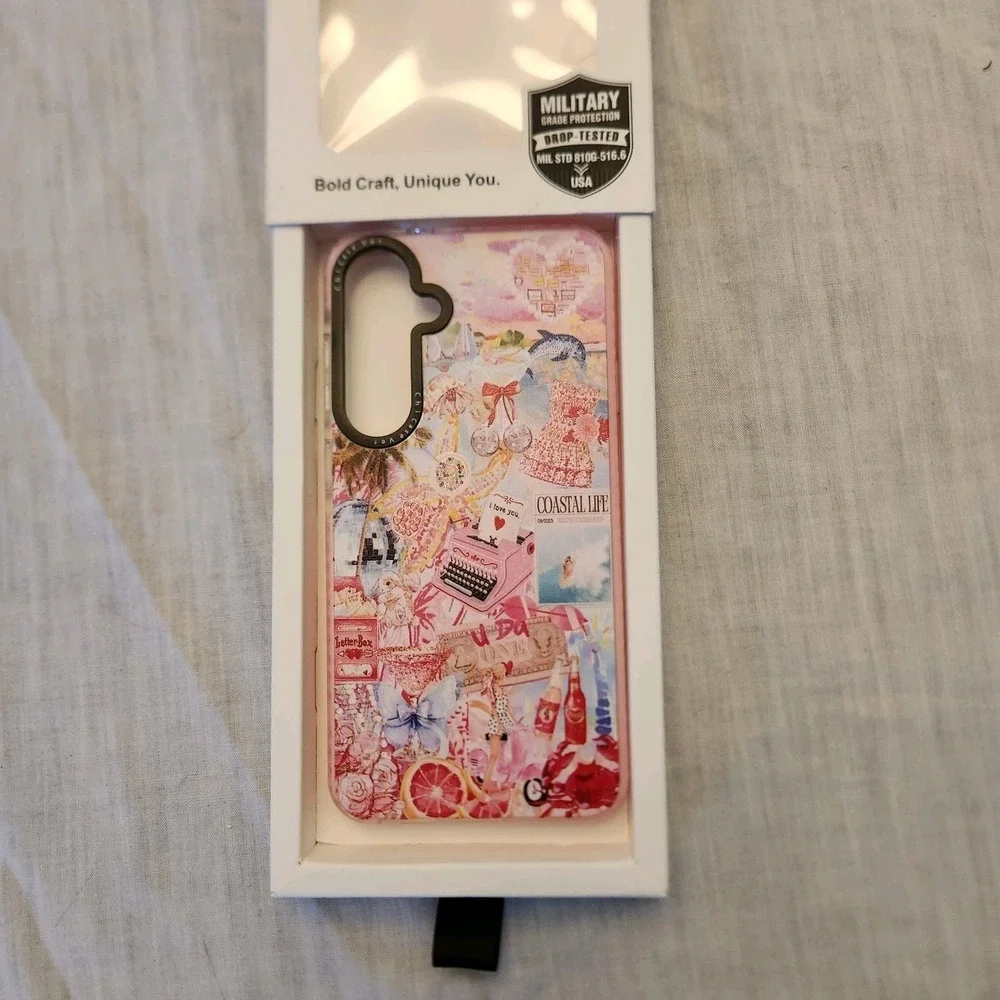 ChiCaseVer Samsung Galaxy S24+ Case Pink Summer Collage Design Military Grade Pr